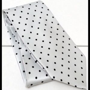 D'Amante Couture Collection Silver Dot Dress Tie
